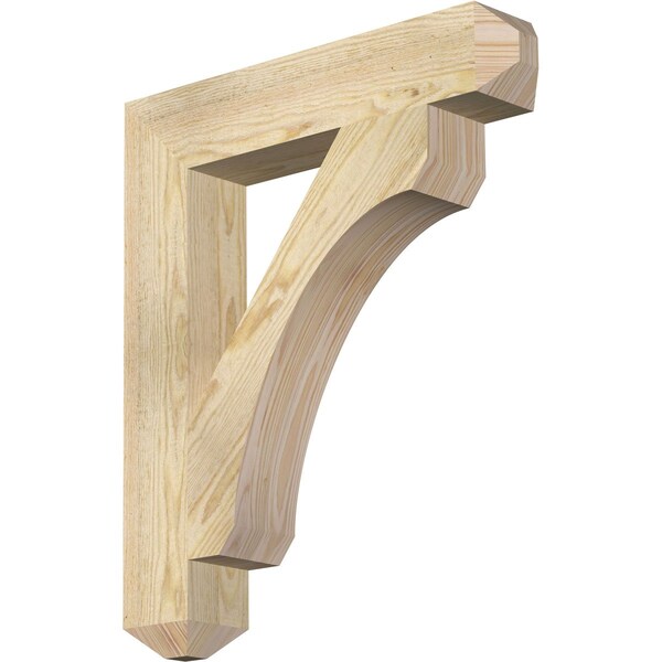 Ekena Millwork Legacy Craftsman Rough Sawn Bracket, Douglas Fir, 4"W x 22"D x 26"H BKT04X22X26LEC04RDF - main